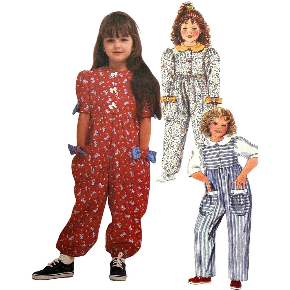 Vintage 1989 McCalls Sewing Pattern Childs Jumpsuits Bubble Suits Size 3T #4605